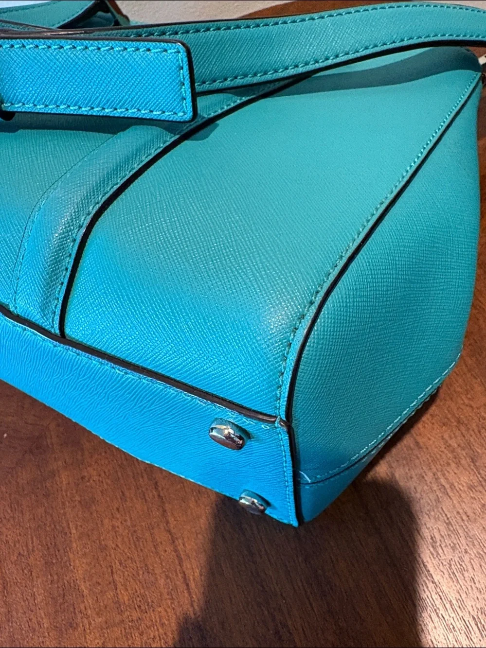 kate spade Satchel  crossbody bag, shoulder bag turquoise saffiano gold hardware